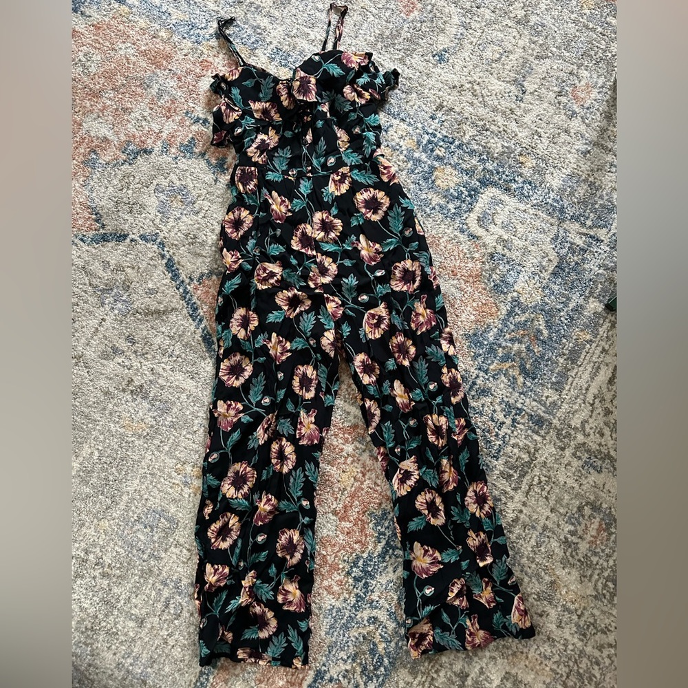 Band of Gypsies black floral jumpsuit